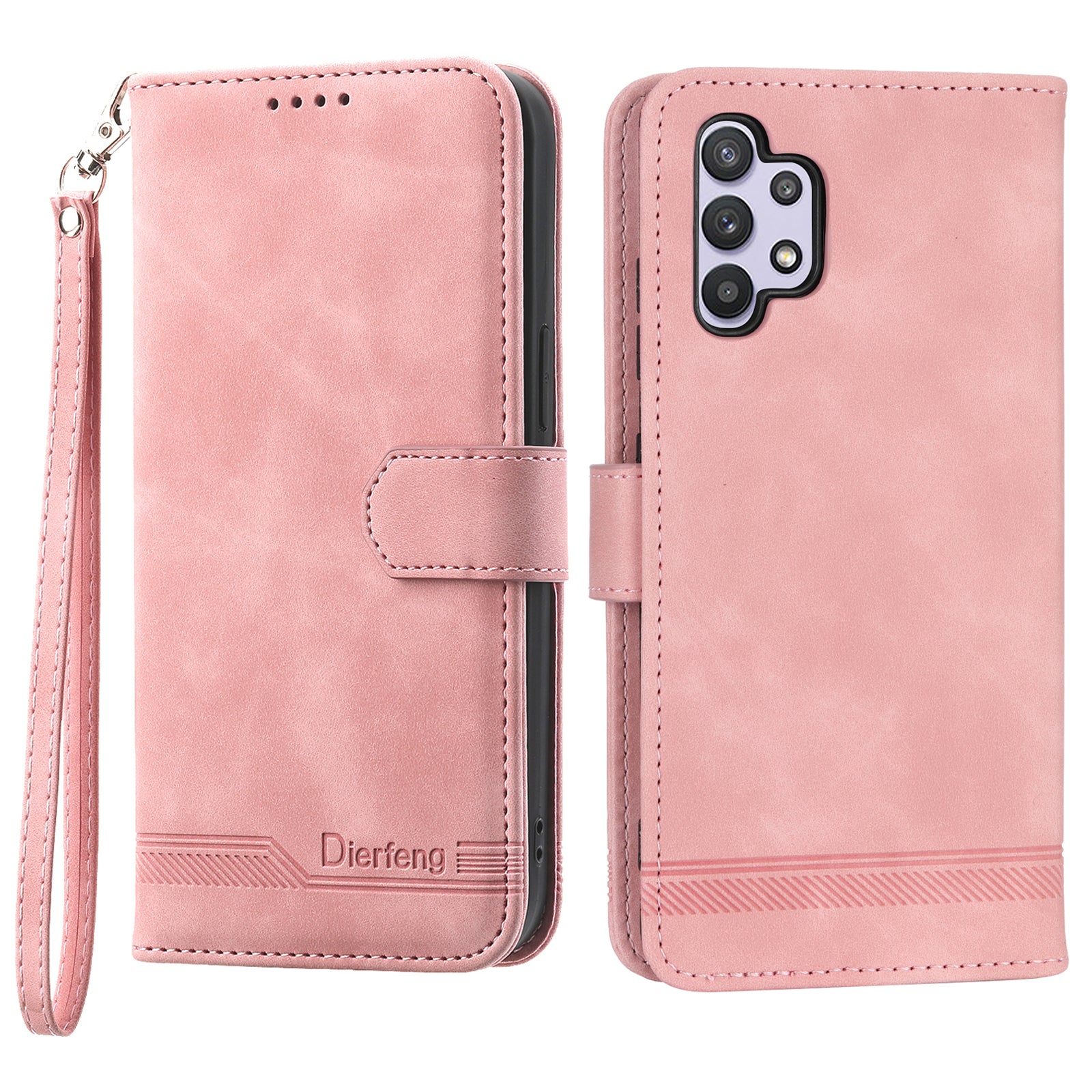 DIERFENG DF-03 Mobile Phone Cover for Samsung Galaxy A32 5G M32 5G Lines Imprinted PU Leather Stand Wallet Phone Case DIERFENG DF-03 Mobile Phone Cover for Samsung Galaxy A32 5G M32 5G Lines Imprinted PU Leather Stand Wallet Phone Case